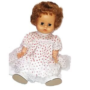 18" Vintage 1960s Cutey Ginny Baby Doll By Vogue